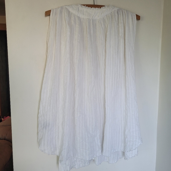 Isabel Marant Etoile cream crinkled cotton sleeveless blouse M/L - Picture 4 of 8